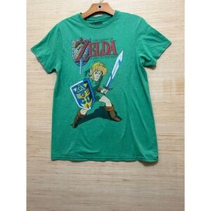 Legend of Zelda A Link‎ to the Past Green Nintendo Graphic T Shirt Mens Small